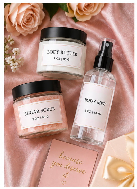 Self-Care Goodie Bag – Body Butter, Sugar Scrub & Body Mist by En.C.O. product image