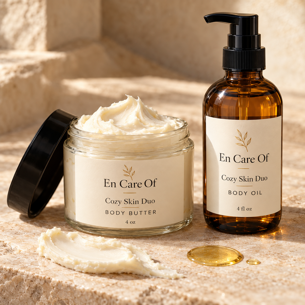 Cozy Skin Duo | 4 oz Body Butter + 4 oz Body Oil | Handmade in Buffalo, NY