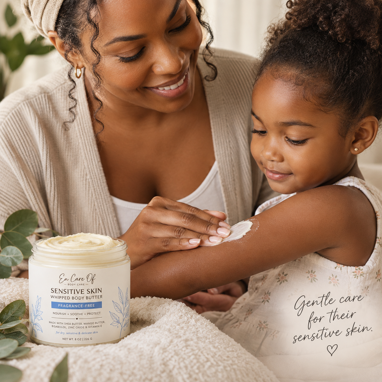 Fragrance-Free Whipped Body Butter for Sensitive Skin | Shea, Mango & Bisabolol